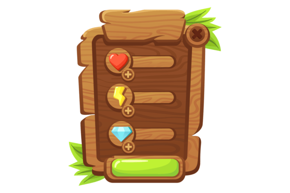 Download Interface Panel for Mobile Game. Cartoon - Premium Resources