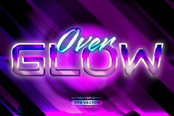 Download Over Glow Editable Text Style Effect - Text style effect Collection