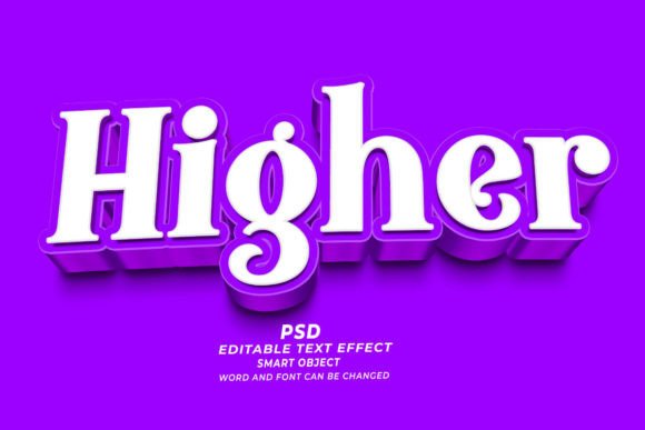 Download Higher PSD 3D Editable Text Effect - Editable Collection