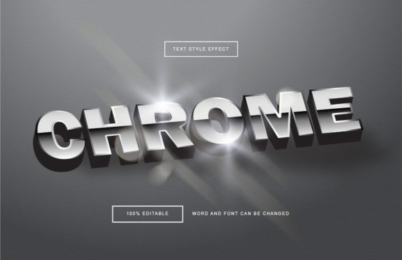 Download Silver Chrome Text Style Effect - Text style effect Collection
