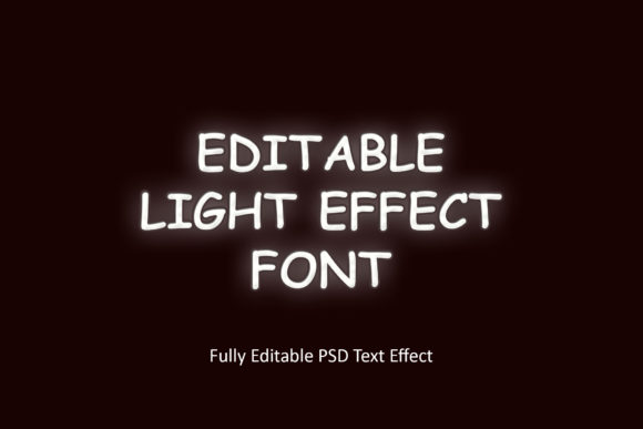 Download Editable Light Effect Font - Editable Collection