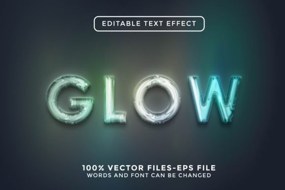 Download Glow Editable Text Effect - Editable Collection