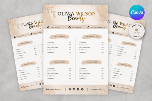Download Editable Price List Template Canva - Editable Collection
