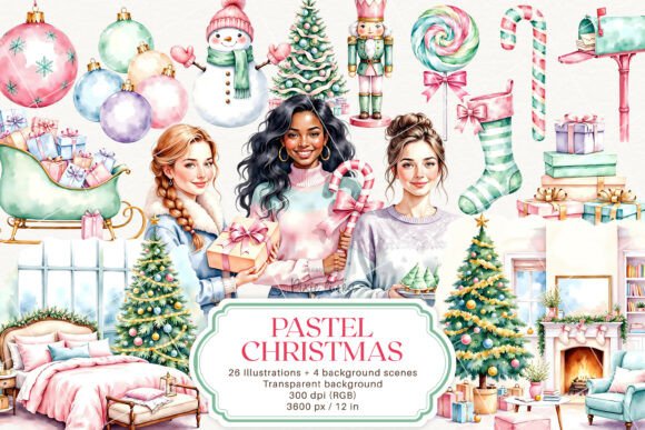 Download Pink Pastel Christmas, Pink New Year - Year Collection