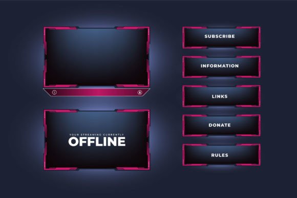 Download Futuristic Stream Screen Border Vector - Screen border Collection