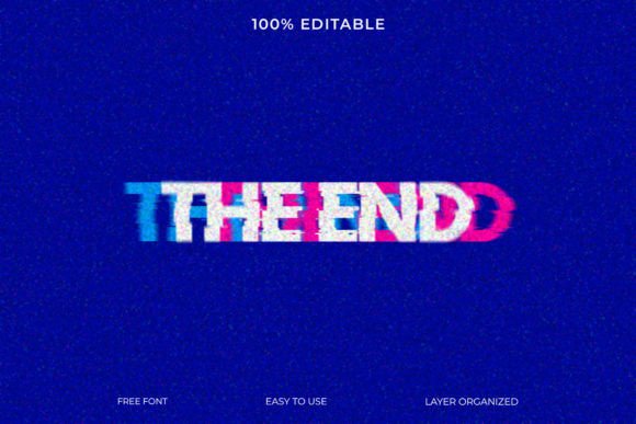 Download The End PSD 3d Text Style Effect - Text style effect Collection