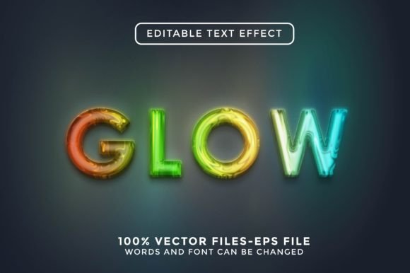 Download Glow Editable Text Effect - Editable Collection