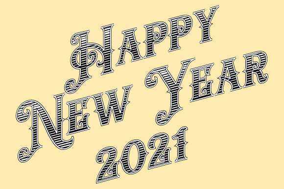 Download Happy New Year 2021 Retro Vintage Vector - Year Collection